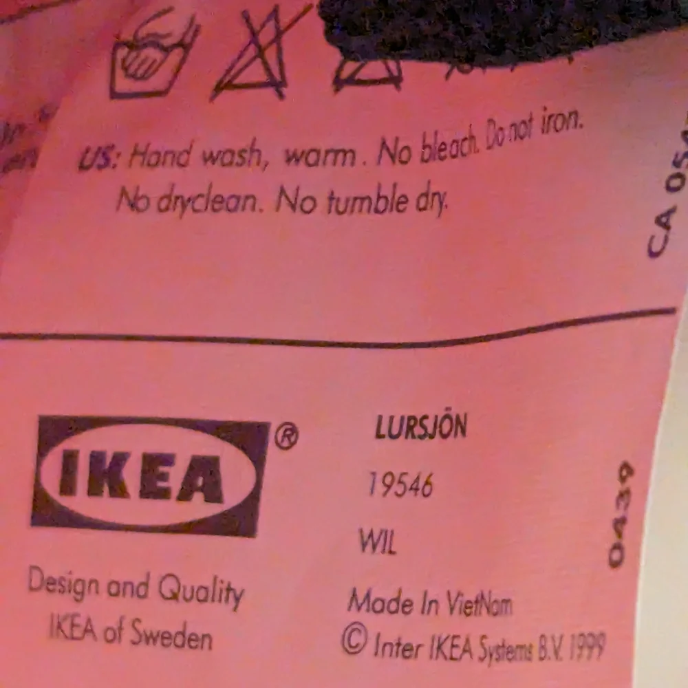 RARE 90s IKEA Lursjon #0439 3 Detachable Zip Pouches Pink/Black/Cement 10